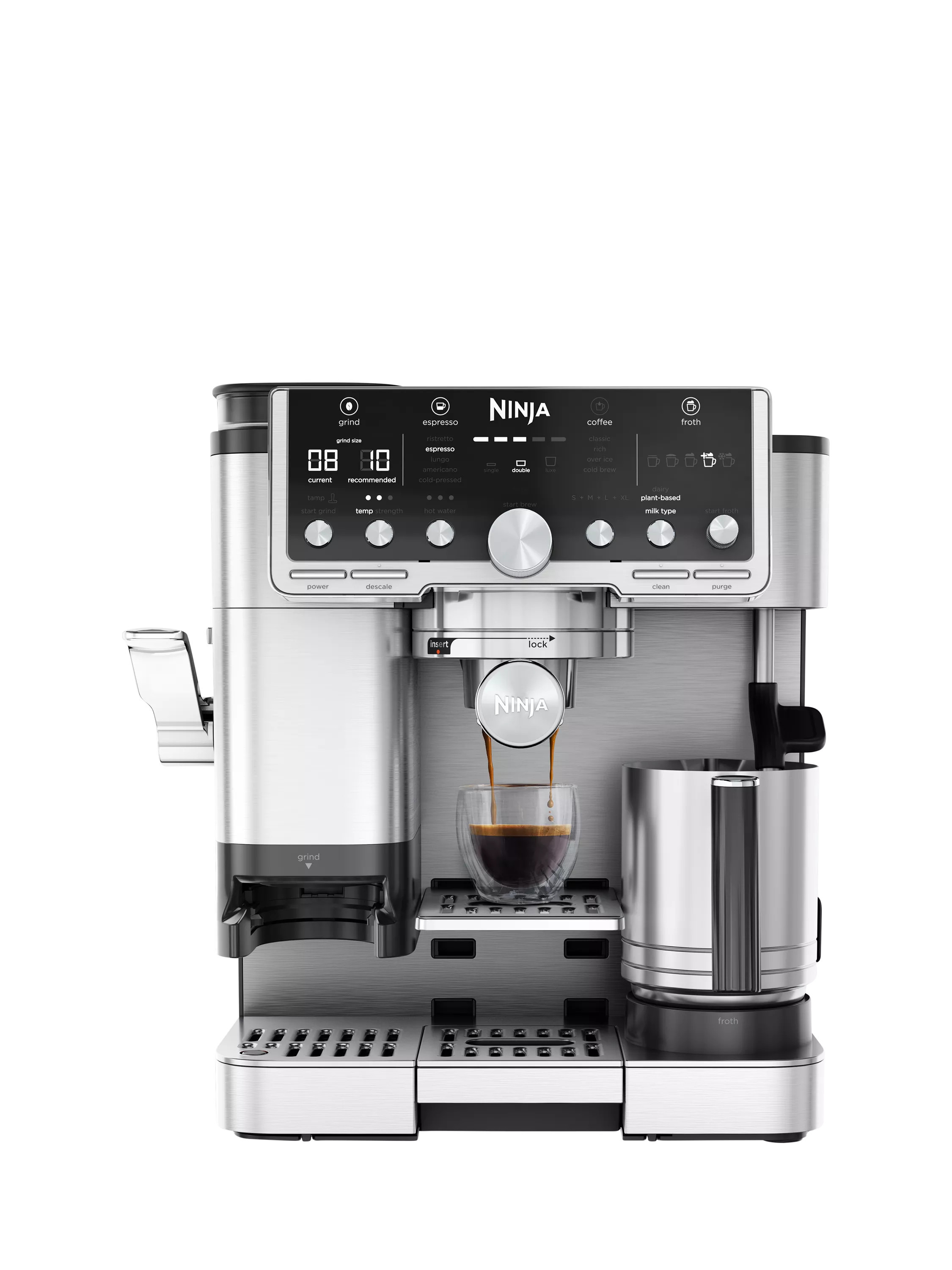 Ninja Luxe Cafe Pro Series Coffee Machine, Stainless Steel | John Lewis (UK)