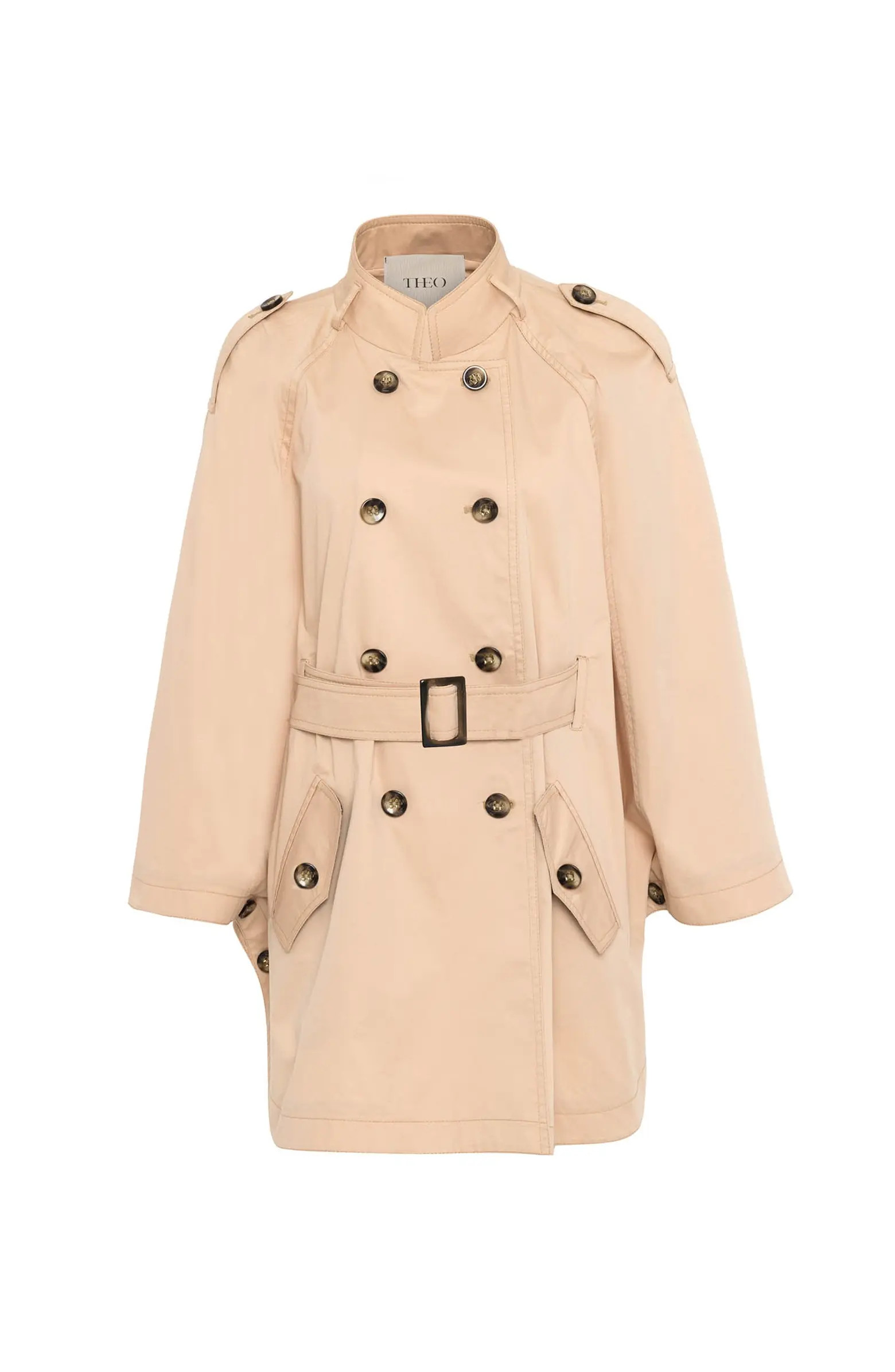 THEO The Label Chloe Trapunto Trench Cape | Nordstrom | Nordstrom