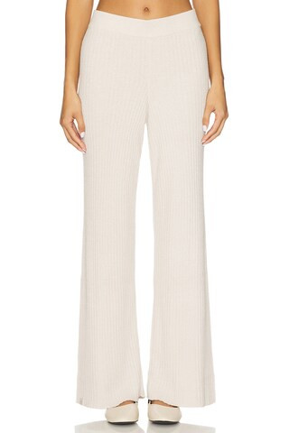Barefoot Dreams CozyChic Ultra Lite Lurex Rib Wide Leg Pant in Chai from Revolve.com | Revolve Clothing (Global)