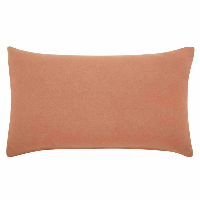 Better Homes & Gardens 14" x 24" Terracotta Crafted Geo Cotton Decorative Pillow | Walmart (US)