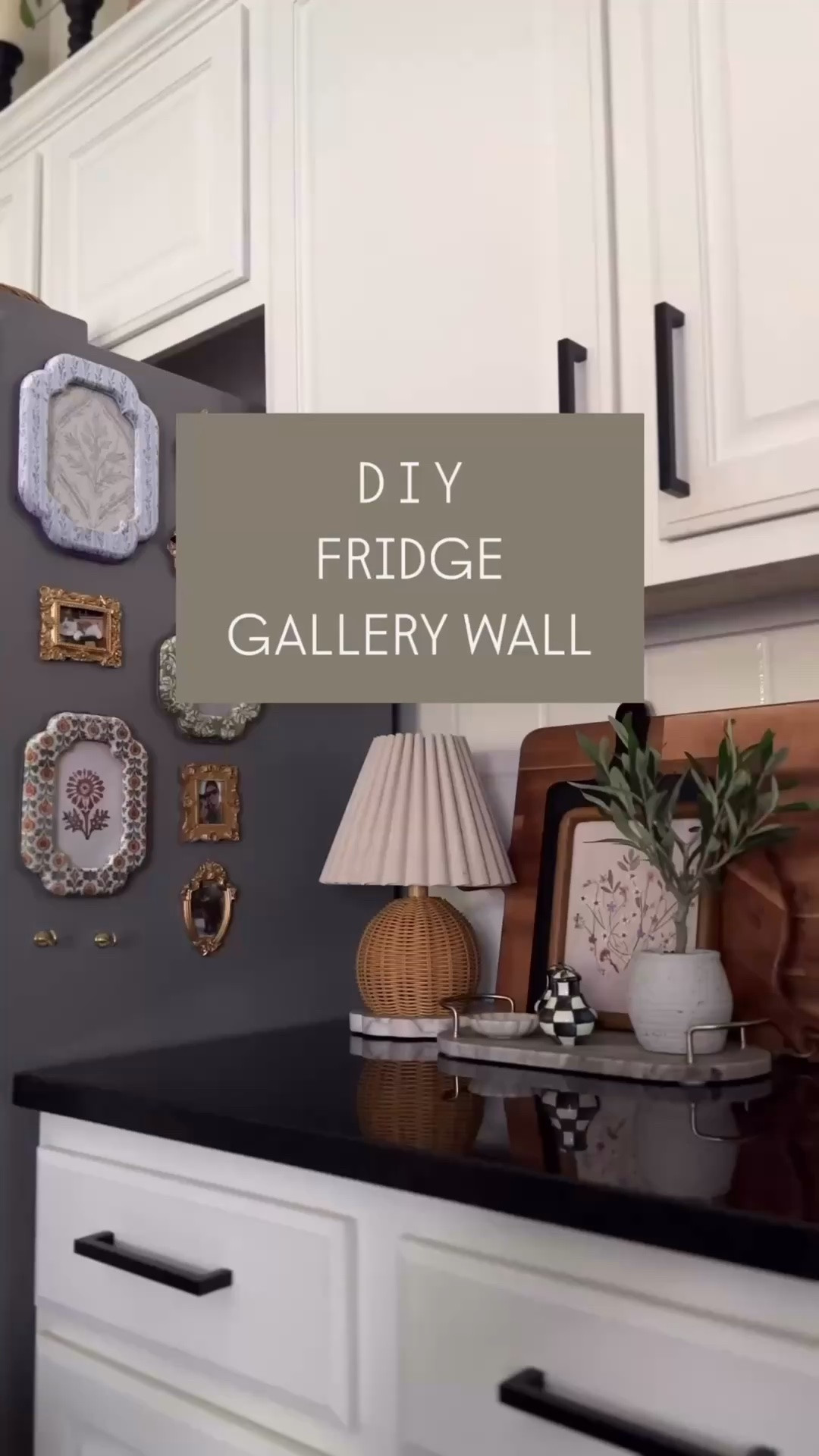 Fridge Gallery Wall DIY— 

My fridge gallery wall is probably one of the most asked about parts in our home! 🙌🏼🙌🏼

This DIY requires a variety of small picture frames, little magnets, and tacky glue! 
(all linked on my LTK) ✂️ 🖼️ 🖤

You just glue little magnets on the back of the picture frames borders, let dry, and then arrange the frames however you like! 
*adding art = adding character*

#diy #diyhome #fridgemagnets #gallerywall #homedecor

#LTKHome #LTKSeasonal #LTKSaleAlert