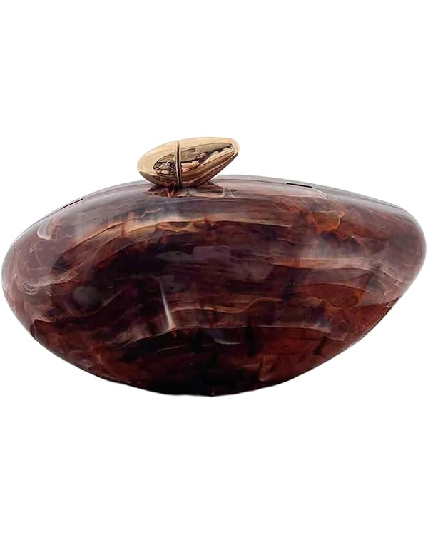 Women's Shell Clutch Purse Seashell Evening Handbag Cocktail Wedding Purse Marble Clutch with Cha... | Amazon (US)