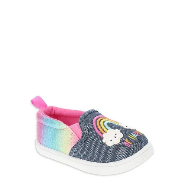 Wonder Nation Baby Girls Casual Critter Rainbow Shoes, Sizes 2-6 - Walmart.com | Walmart (US)