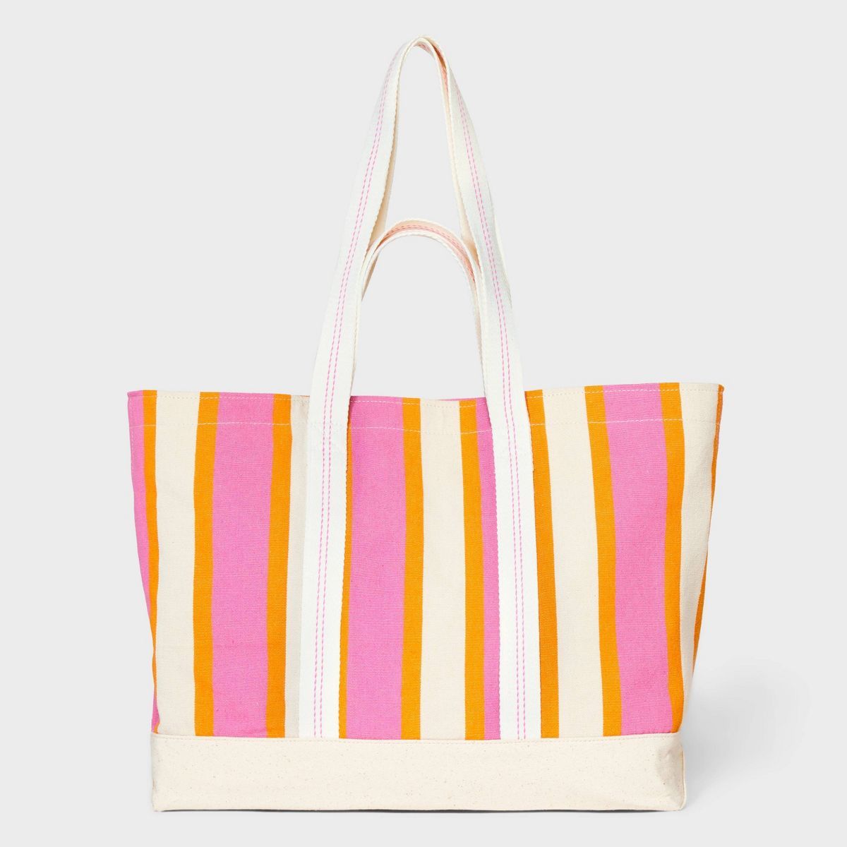 Tote Handbag - Universal Thread™ Pink/Orange Striped | Target