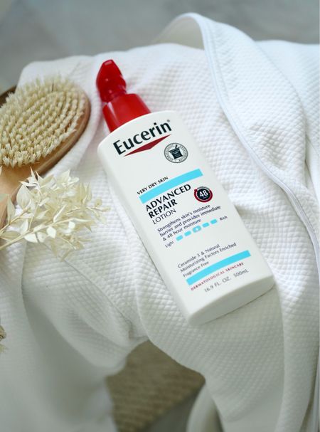#ad My shower routine always includes @EucerinUS Advanced Repair Lotion as my final step to keep my skin hydrated and soft for up to 48 hours. It’s fragrance-free, lightweight, and provides immediate hydration. Plus, it’s under $13 at @Target for a large bottle!  Find this linked at #Target below. #GoBeyondSkincare #ExpectMoreWithEucerin #TargetPartner #ltkfindsunder25

#LTKbeauty #LTKover40