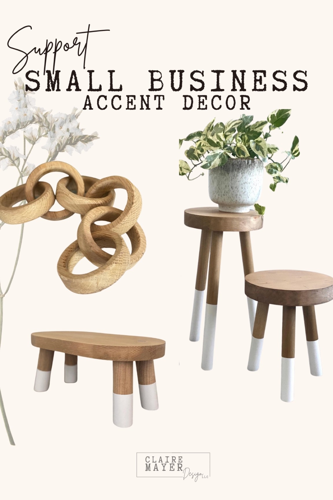 These accent stools are perfect to hold plants or other decor! Support a small business and add some beautiful accent decor to your home. 

#LTKunder50 #LTKunder100 #LTKhome