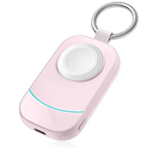 Stocking Stuffers for Women, Teen Girls - Christmas for Women, Teens, Mom Gifts - Portable Charger with Keychain for Apple Watch Pink | Amazon (US)