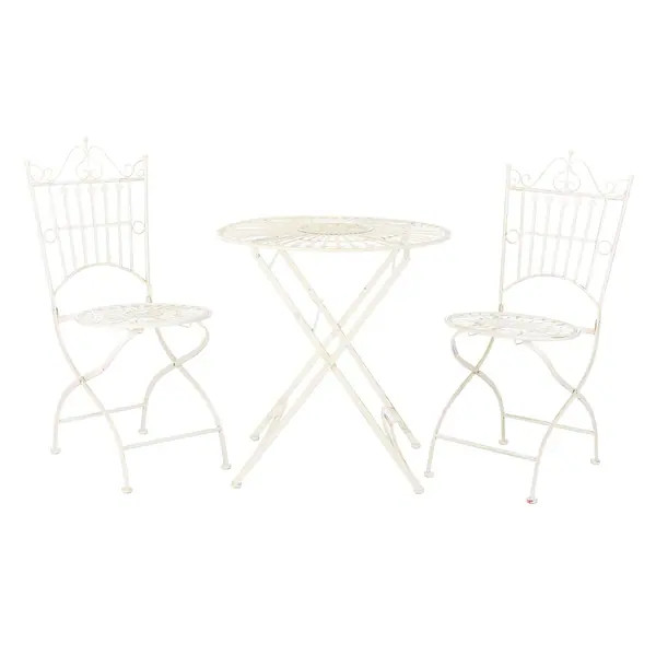 SAFAVIEH Outdoor Living Belen Victorian Iron 3-Piece Bistro Set. - Bed Bath & Beyond - 29593364 | Bed Bath & Beyond