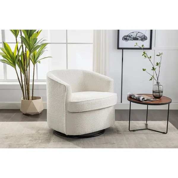 Comfy Round Accent Sofa Chair - Beige | Bed Bath & Beyond