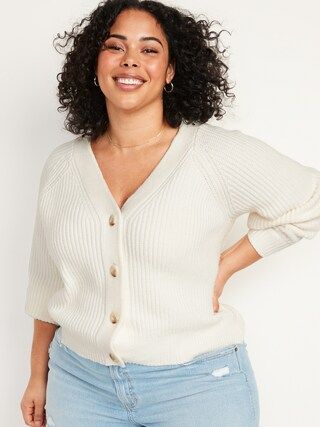 Brushed Shaker-Stitch Cardigan Sweater for Women | Old Navy (US)