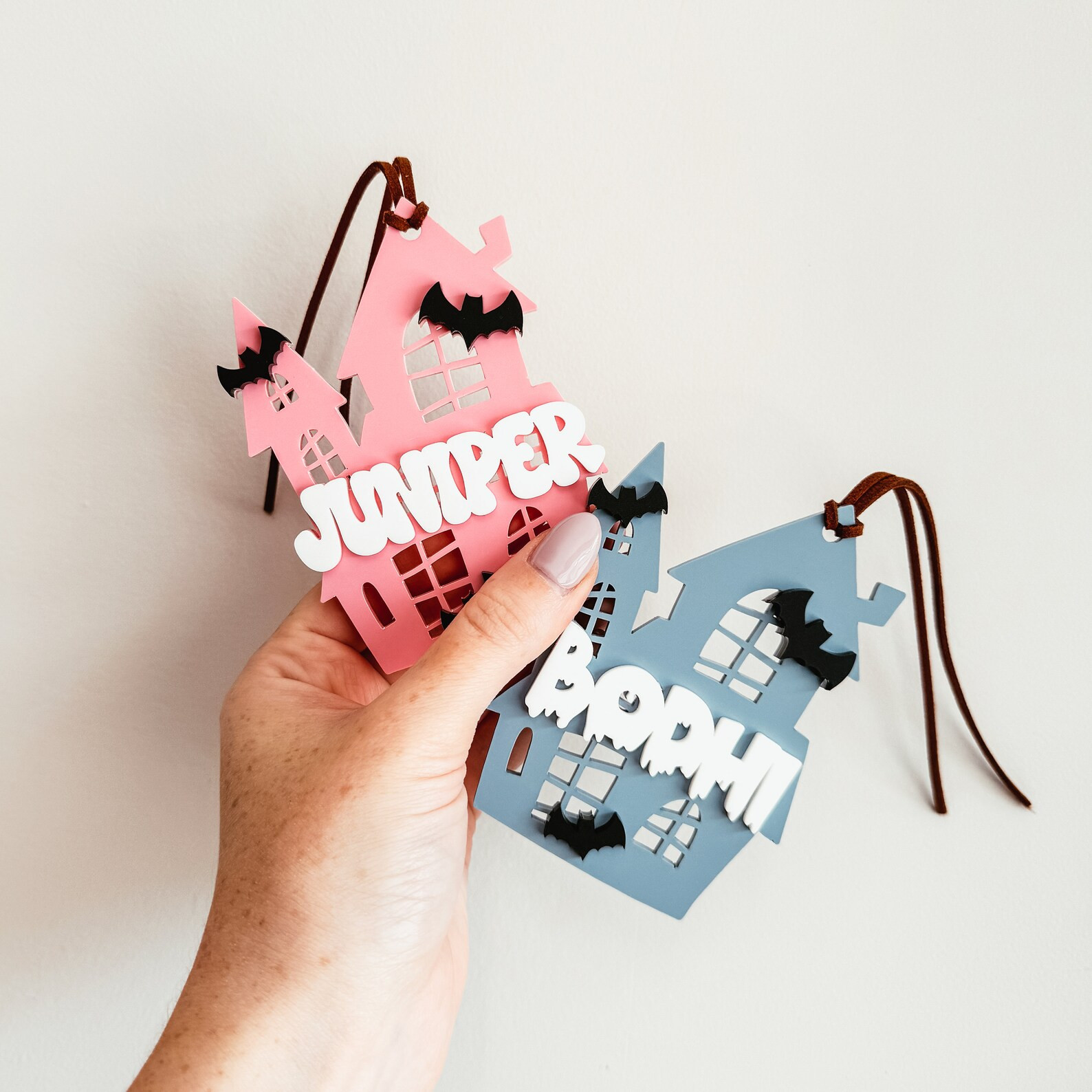 Haunted House Boo Basket Tag, Halloween Basket Tag, Acrylic Halloween Tag, Personalized Boo Baske... | Etsy (US)