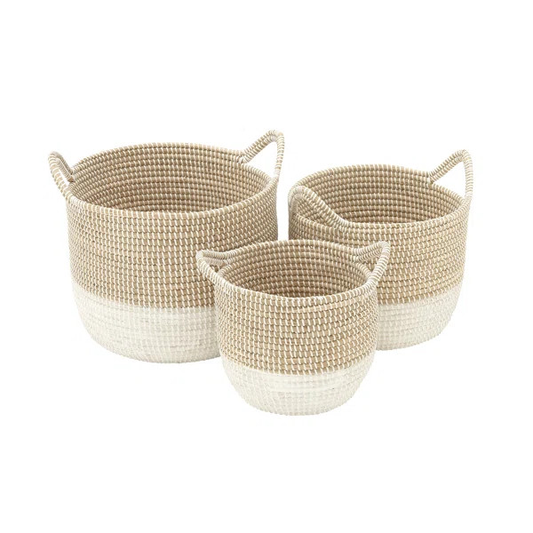 3 Piece Seagrass Basket Set | Wayfair Professional