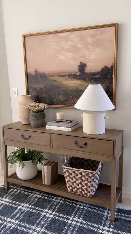 This landscape art is huge and perfect with a console table! I’m so happy to finally finish off this little hallway space. ❤️

#LTKhome #LTKstyletip #LTKFind