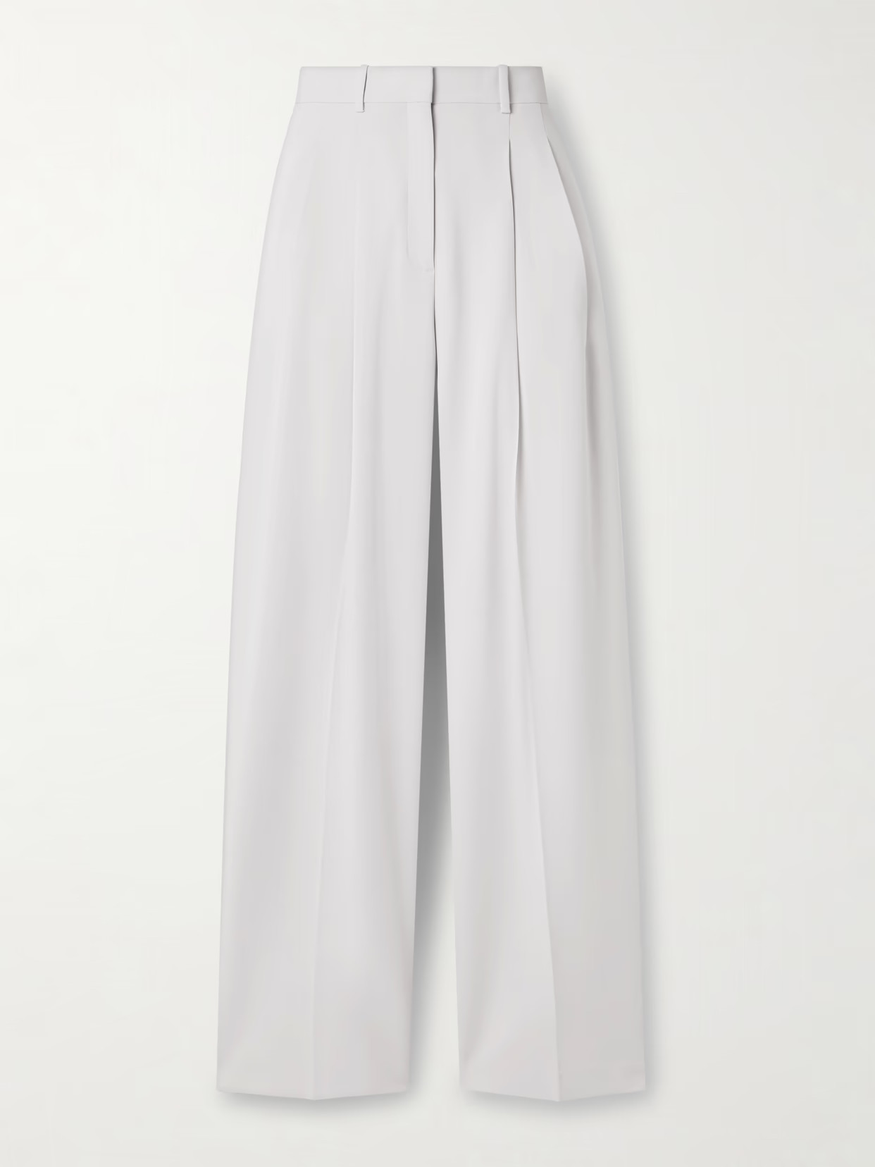Theory - Pleated Crepe Wide-leg Pants - Gray | NET-A-PORTER (US)