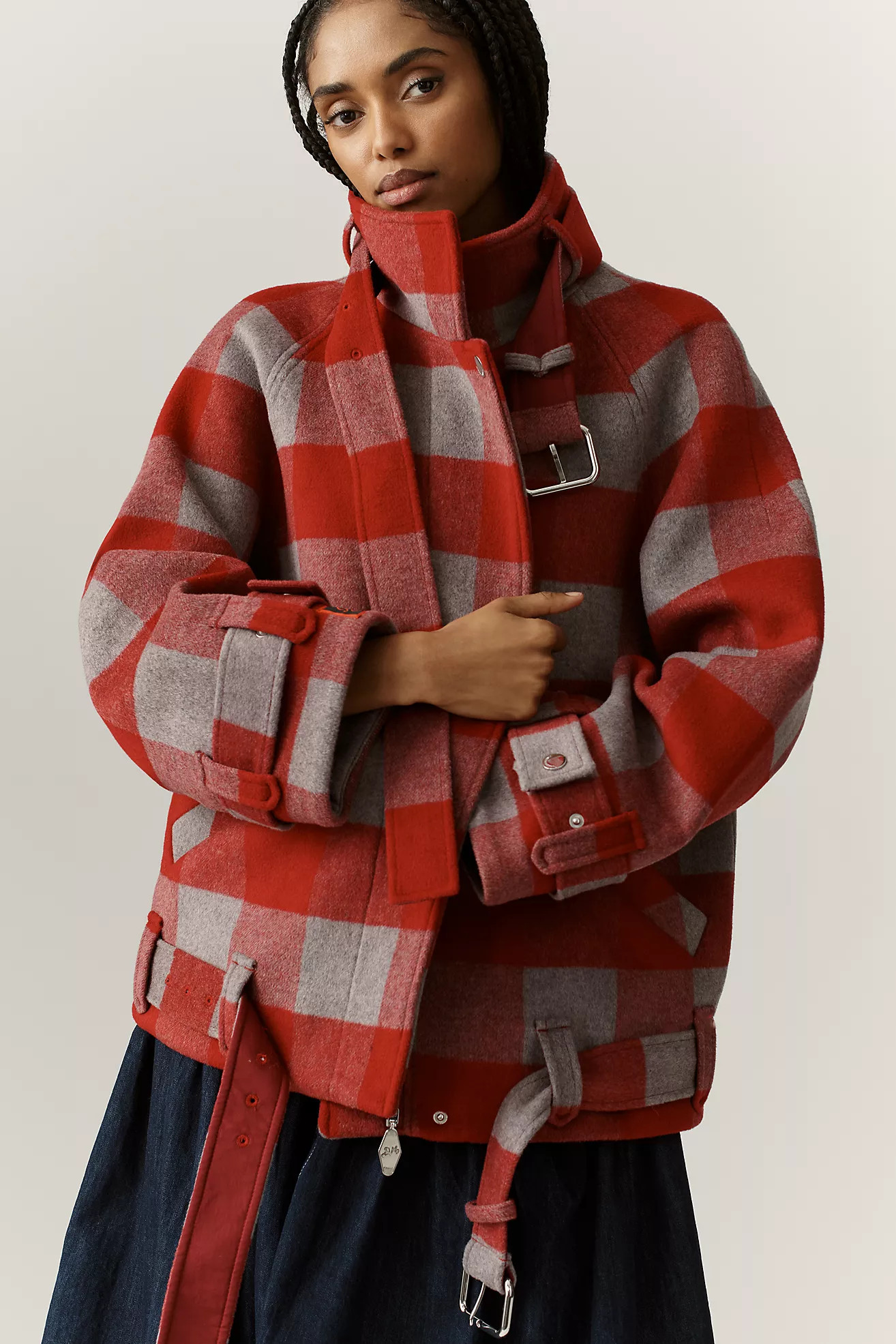 Damson Madder Wool Mock-Neck Bomber Coat | Anthropologie (US)