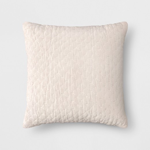 Blush Quilted Euro Pillow - Threshold™ | Target