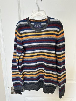 Men's American Eagle Multi-Color Striped Wool Blend Sweater Size Small | eBay US
