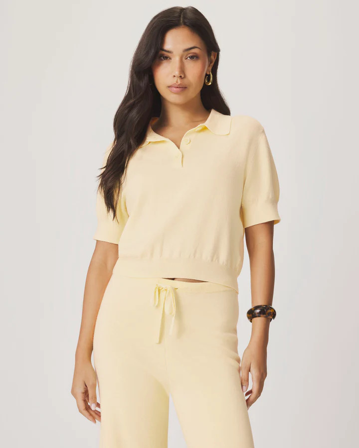 Christa Polo Short Sleeve Sweater | Splendid