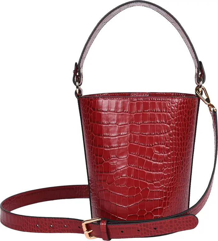 HYER GOODS Upcycled Leather Convertible Mini Bucket Bag | Nordstrom | Nordstrom