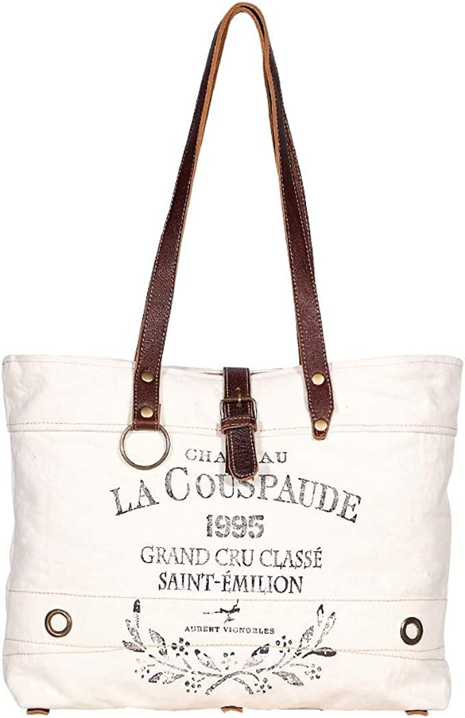 Myra Bags La Couspaude Upcycled Canvas Tote Bag | Amazon (US)