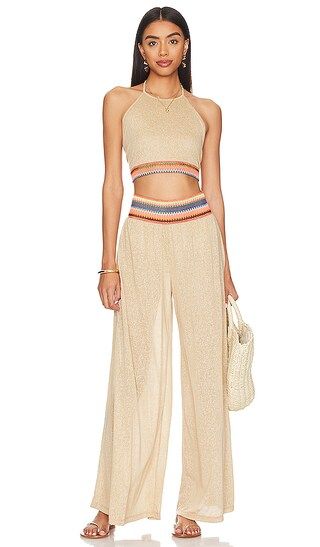 Pitusa Halter Top And Pant Set in Nude. - size XS/S (also in M/L) | Revolve Clothing (Global)