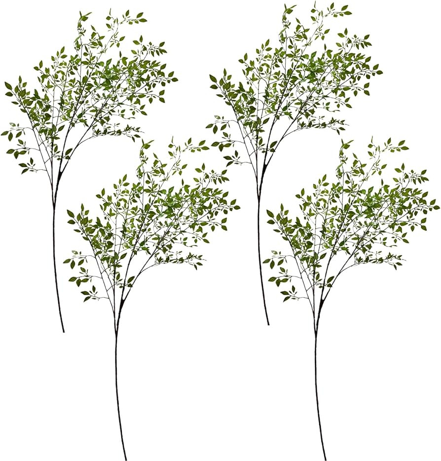 43.3inches Artificial Eucalyptus Branches Set of 4,Faux Ficus Twig Home Office Decoration,Artific... | Amazon (US)