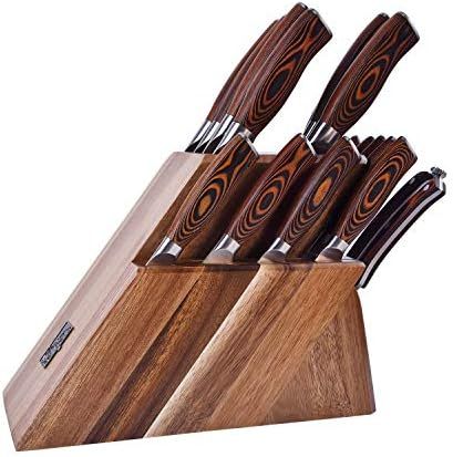 TUO 17 PCS Kitchen Knives Set - Kitchen Block Set with Steak Knife - German X50CrMov15 Steel Blad... | Amazon (US)