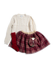 Girls 2pc Long Sleeve Sweater And Skirt Set With Socks And Handbag | Kids' Sets | Marshalls | Marshalls