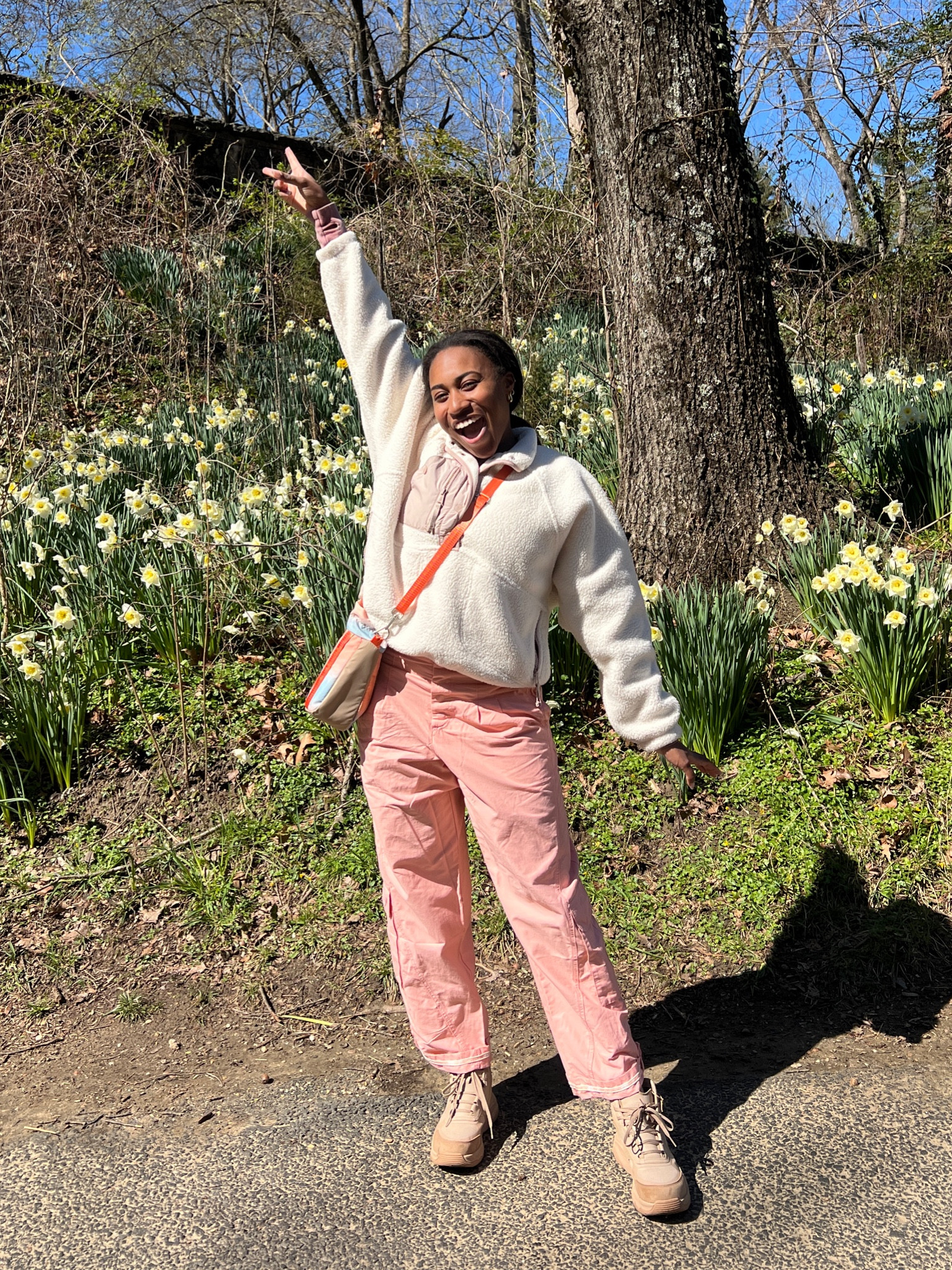 Spring hiking wearing all free people movement and teva hike boots:.. it was a lil chilly 

#LTKSeasonal #LTKfitness