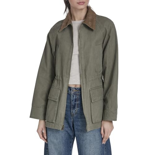 Levi's Women's Cotton Barn Jacket, Light Olive Cinch Waist, X-Small | Amazon (US)