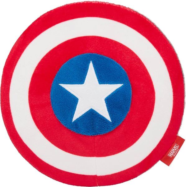 Marvel 's Captain America's Shield Round Plush Squeaky Dog Toy | Chewy.com