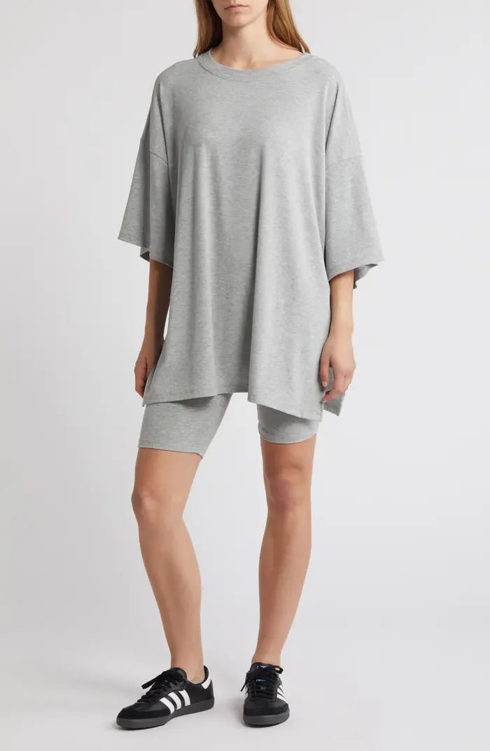 Dressed in Lala Malone Rib Oversize T-Shirt & Shorts | Nordstrom | Nordstrom