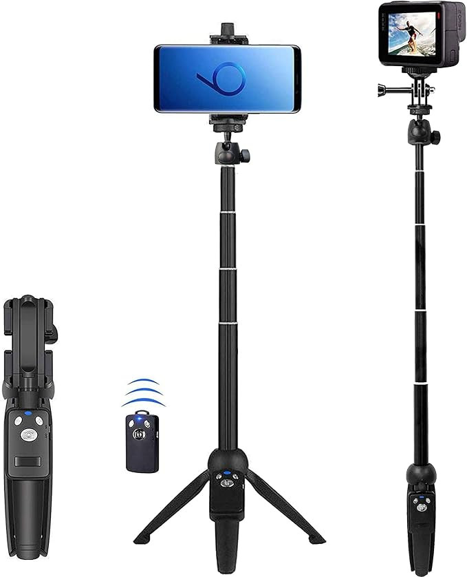 Selfie Stick, 40 inch Extendable Selfie Stick Tripod,Phone Tripod with Wireless Remote Shutter Co... | Amazon (US)