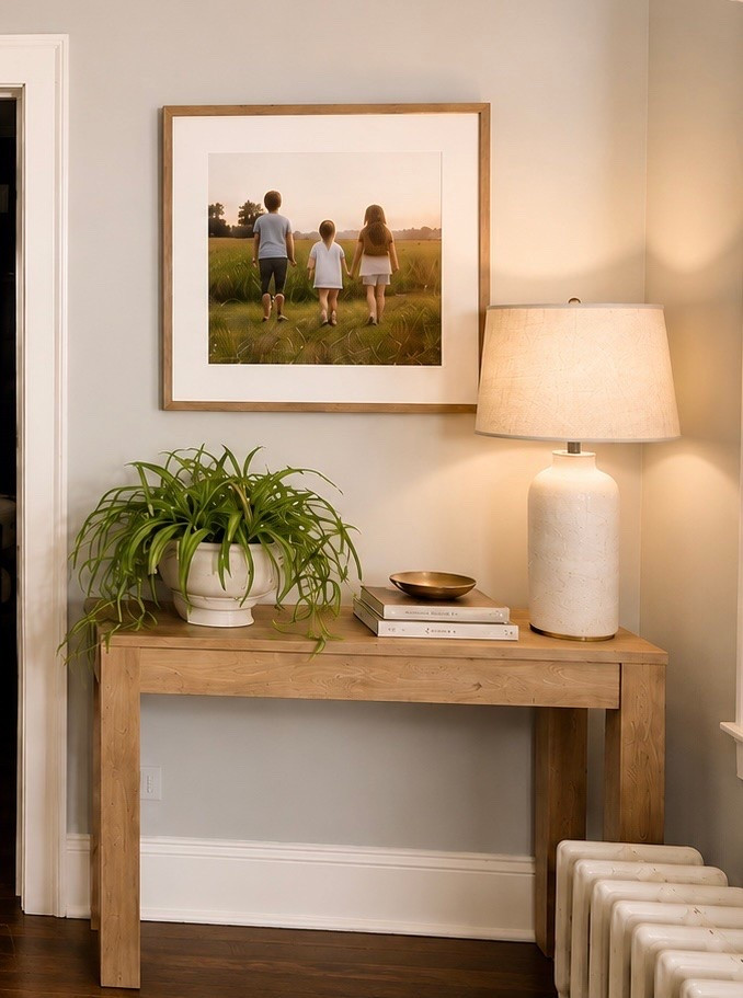 This console table is one of my favorite versatile finds. The warm wood tone and clean lines make it easy to style in an entryway, hallway, or living room. Add a lamp, a stack of books, and a plant, and it instantly creates a warm, designer-inspired look.  #farmhouse #consoletable #oakconsoletable

#LTKHome #LTKSaleAlert