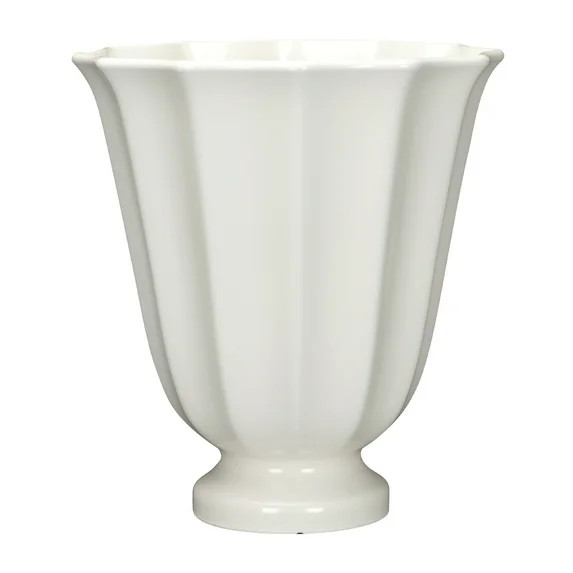 Mainstays Charlotte 16" x 16" x 17.5" Tall Round Vanilla Dream 100% Recycled Resin Planter Urn | Walmart (US)