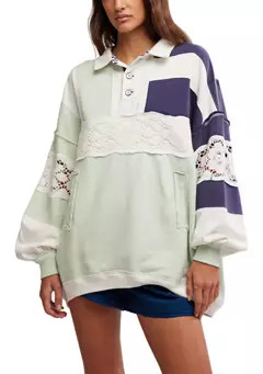 Free People We the Free American Dream Polo Sweatshirt | Belk