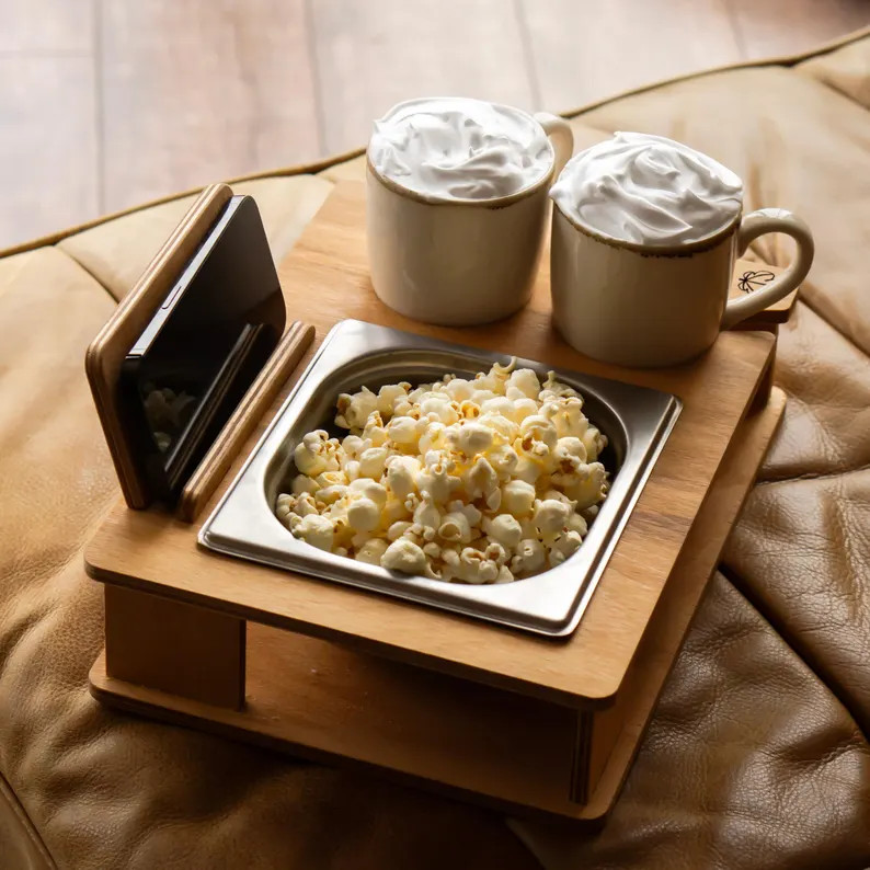 Customizable Couch Bar with Phone & Tablet Stand - Snack Holder | Etsy (US)