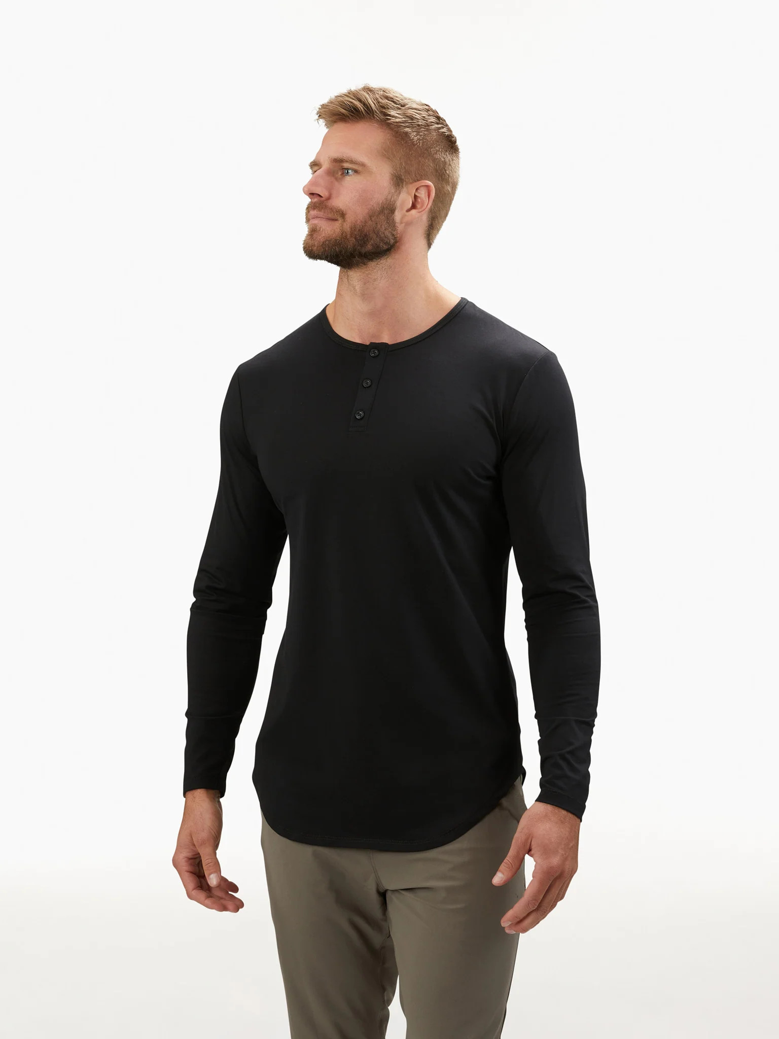 AO Long Sleeve Henley Elongated | Cuts Clothing