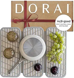 Dorai Home Dish Pad – Quick-Dry Diatomite Stone Drying Mat for Kitchen Counter, 19.9" x 15.2" x... | Amazon (US)