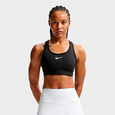 Nike Women's Swoosh Medium Support Sports Bra in Black/White Size: Large | JD Sports (US)