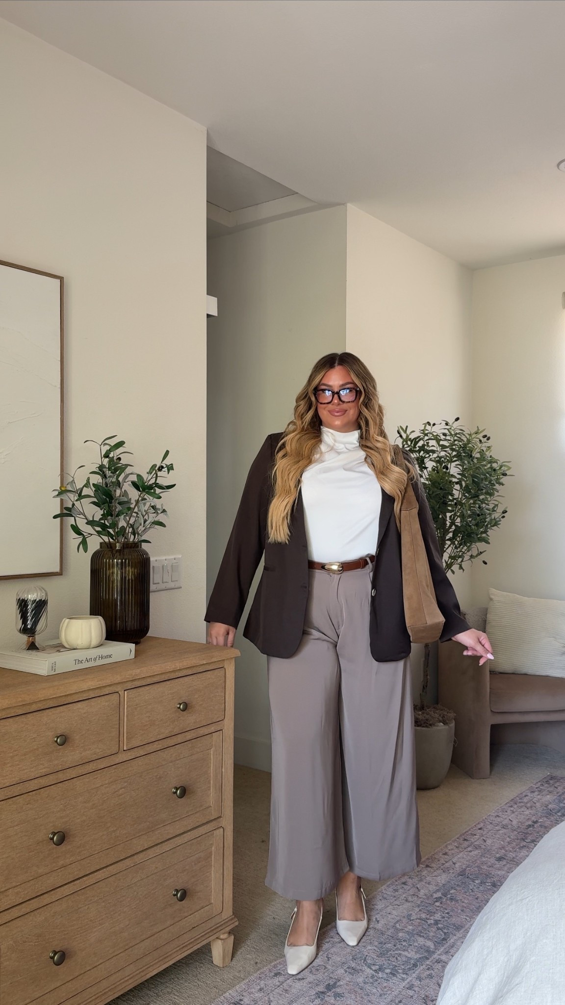 amazon workwear outfit inspo!! ordered the top in an xl & pants in an xxl! 

#LTKMidsize #LTKWorkwear #LTKStyleTip