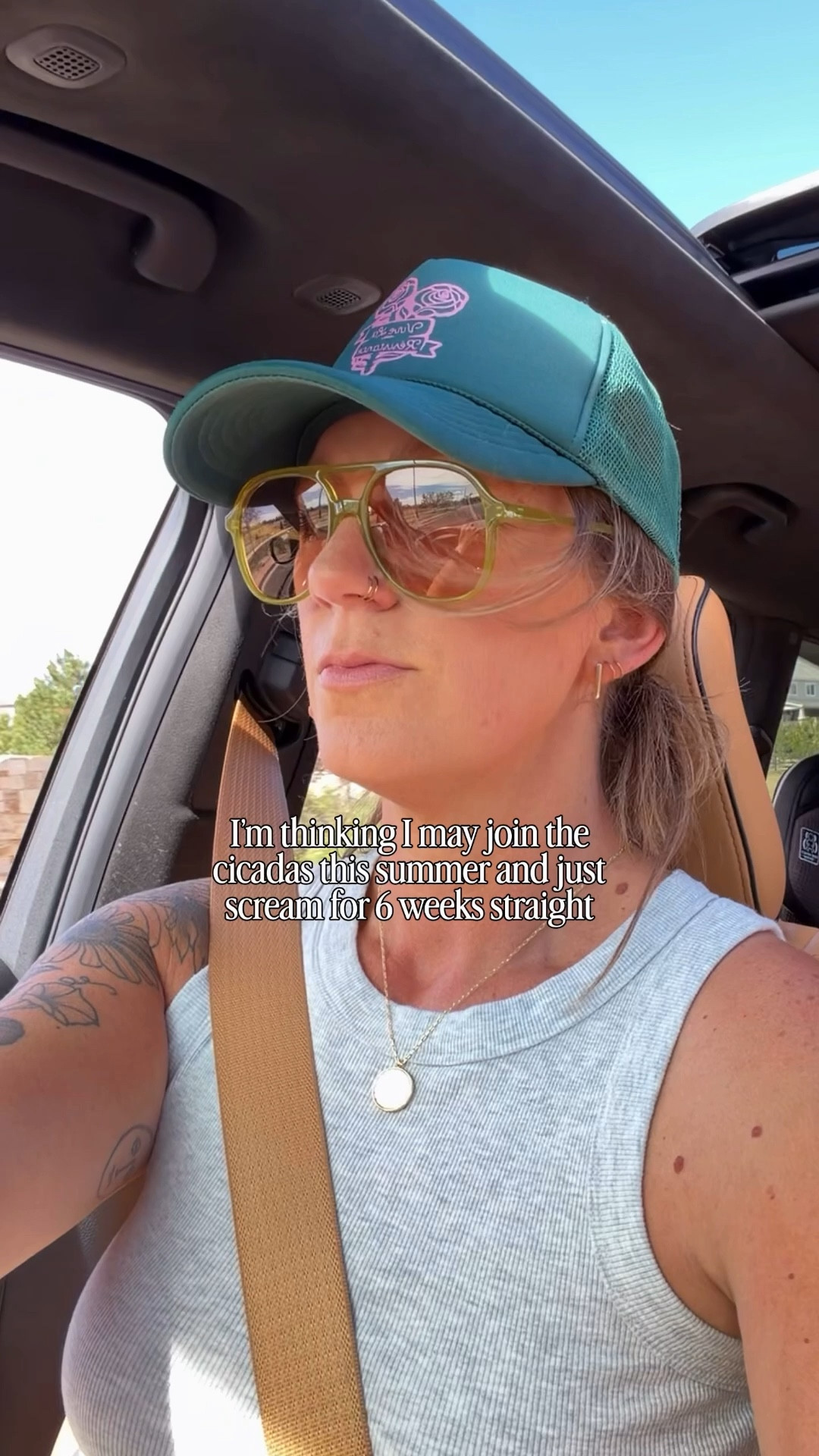 My friend made the design on my hat, but saved the exact one I got. Large tank and I have it in 7 or 8 colors now 

#LTKTall #LTKOver40 #LTKmomlife