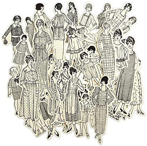 Paper Dolls Ephemera Collage Kit 45PCS by CATaireen Junk Journal Supplies Vintage Picture Cards | Amazon (US)