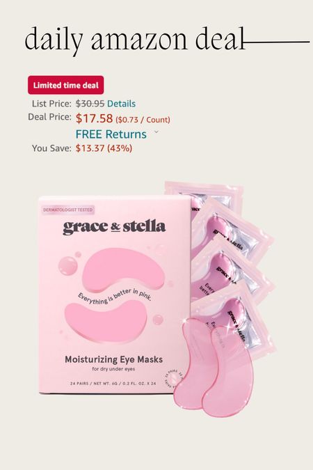 Daily Amazon deal: moisturizing eye masks 

#LTKbeauty #LTKfindsunder50 #LTKsalealert