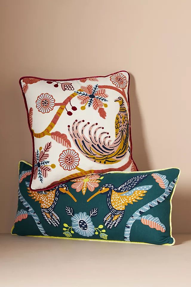 Embroidered Gustav Pillow | Anthropologie (US)