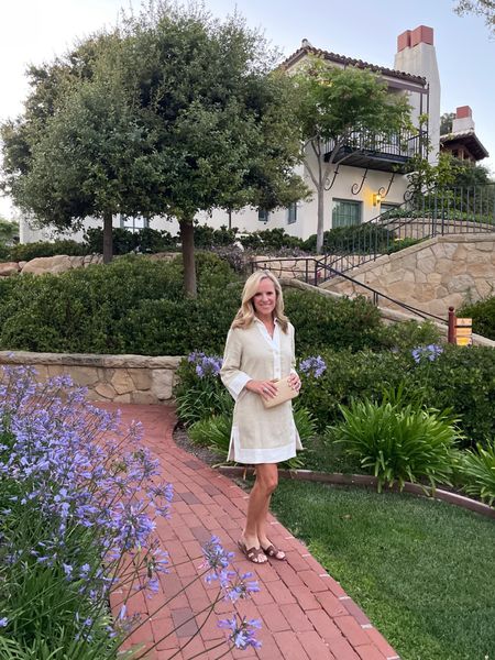 Champagne colored linen Collier dress will take you day to dinner!

Collier dress in champagne 
Tan sandals 
Woven clutch 

#LTKover40 #LTKstyletip #LTKSeasonal