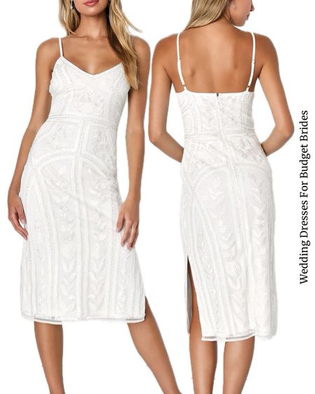 This elegant sequin and embroidered white midi dress is only $98!

#whitedresses #cocktaildresses #semiformaldresses #graduationdresses #bridalshowerdresses

#LTKParties #LTKWedding #LTKStyleTip