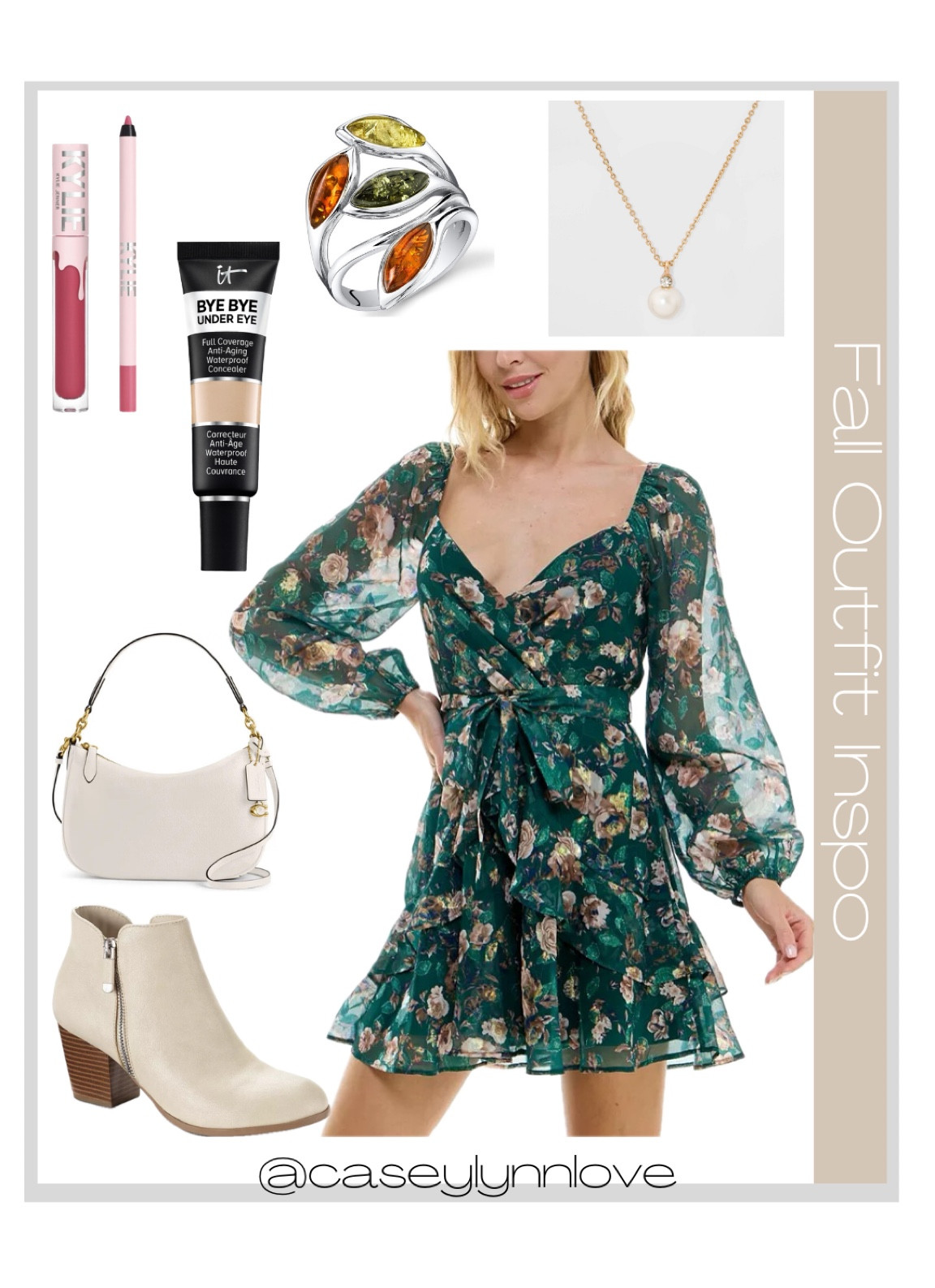 Fall outfit inspiration.

Fall dress. Booties. Handbag. It cosmetics. Kylie cosmetics. Fall jewelry. Necklace. Green dress. 

#LTKstyletip #LTKSale #LTKbeauty