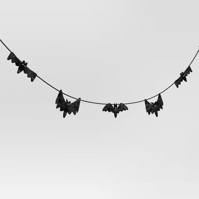 72" Velvet Bat Garland - Black - Hyde and EEK! Boutique™ | Target