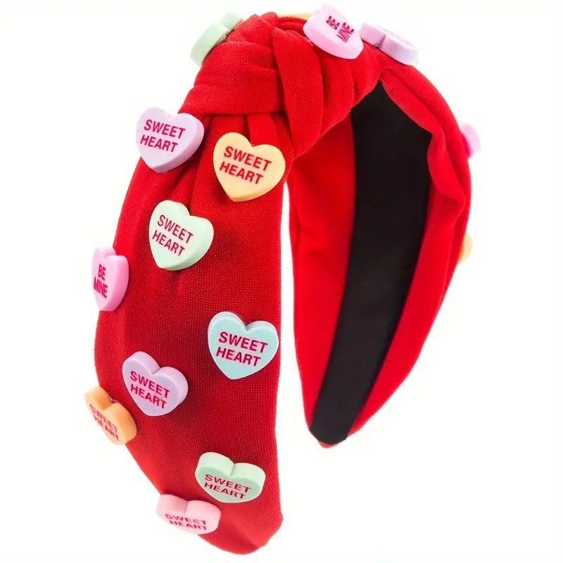 Valentine's Day Knotted Head Band Heart Pattern Decorative Head Hoop Wide Brimmed Non Slip Head W... | Temu Affiliate Program